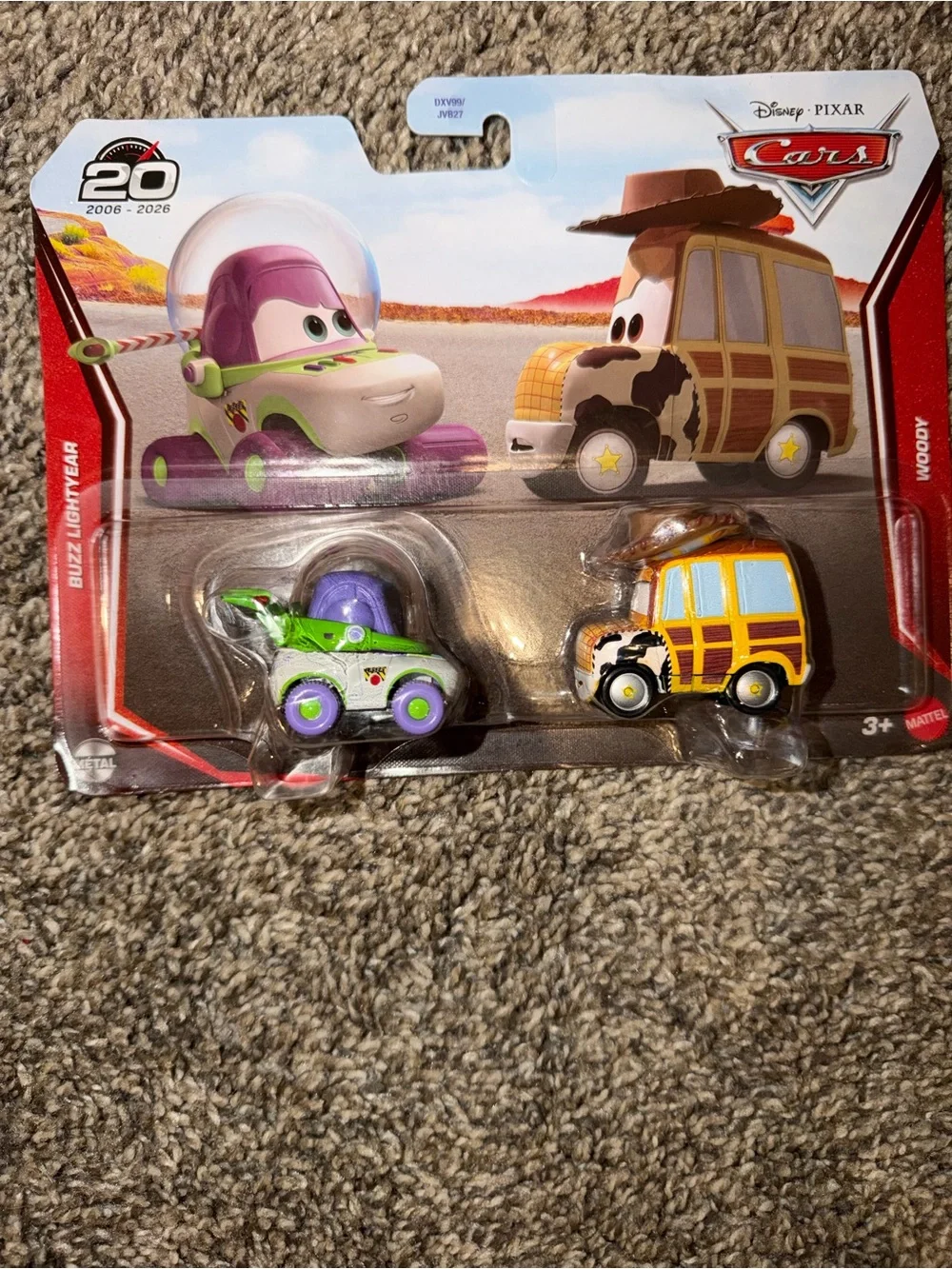 Disney Pixar Cars 20th Anniversary BUZZ LIGHTYEAR & WOODY 2-Pack ~ Toy Story NEW